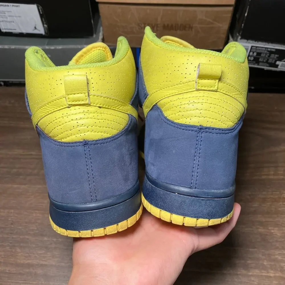 Nike Dunk High Homer Simpson 2009 Yellow Varsity Maize Size 10.5 317982-772